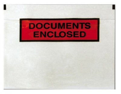 A7 (113 x 100mm) 1000 "DOCUMENT ENCLOSED" Wallets